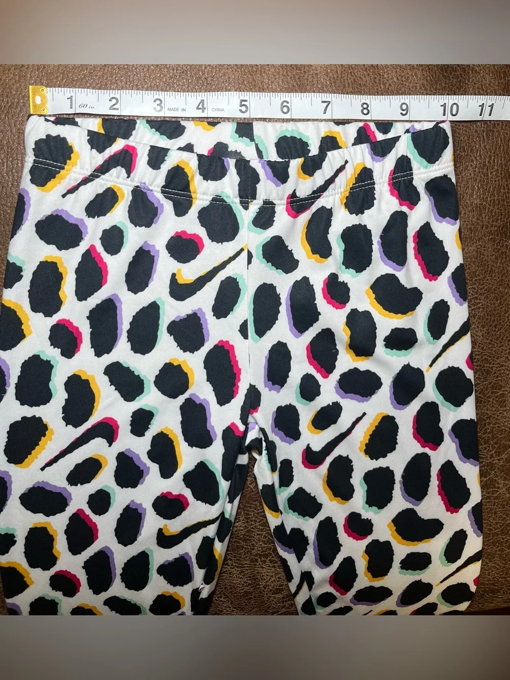 *NEW* NIKE Girl's Size 6 Shirt & Leggings 2 Piece Logo Set Leopard Print